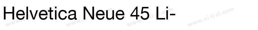 Helvetica Neue 45 Li字体转换